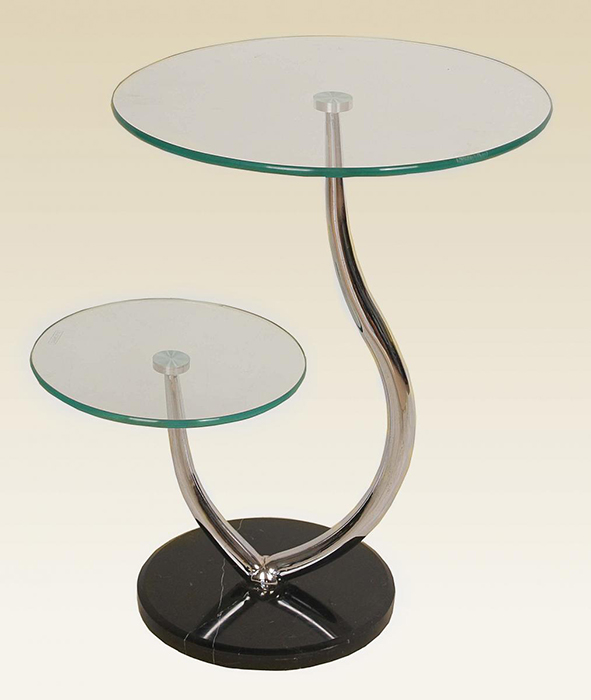 Oxshott Clear Glass Lamp/Telephone Table - Click Image to Close
